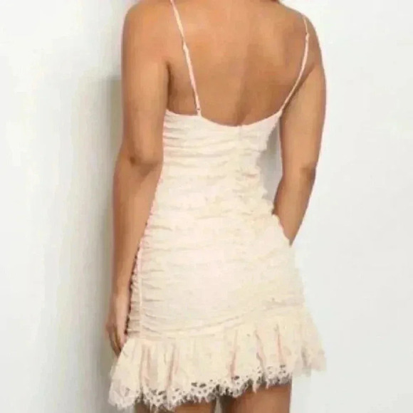 BLUSH LACE MINI DRESS - Picture 2 of 3